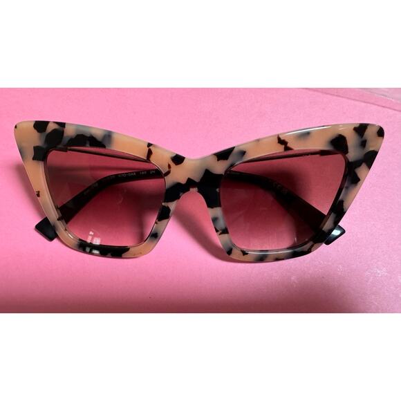 Chic Miu Miu MU 01WS Brown Havana Cat Eye Sunglasses